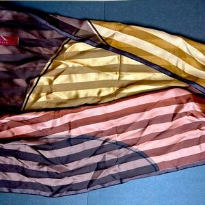 Anne Klein striped multicolor modern scarf  silk
